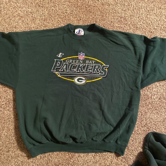 Vintage Logo Athletic Green Bay Packers embroidered Crewneck - Picture 2 of 5